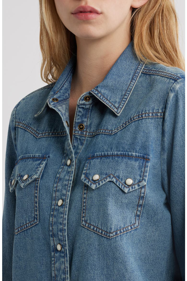 Howdy Denim Shirt, Alternate, color, OLDHAM WASH