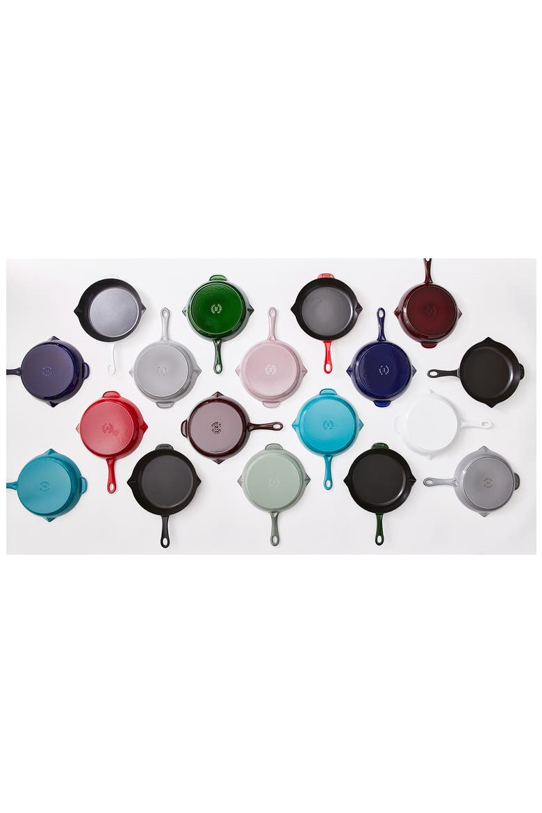10-Inch Enameled Cast Iron Fry Pan, Alternate, color, GRENADINE