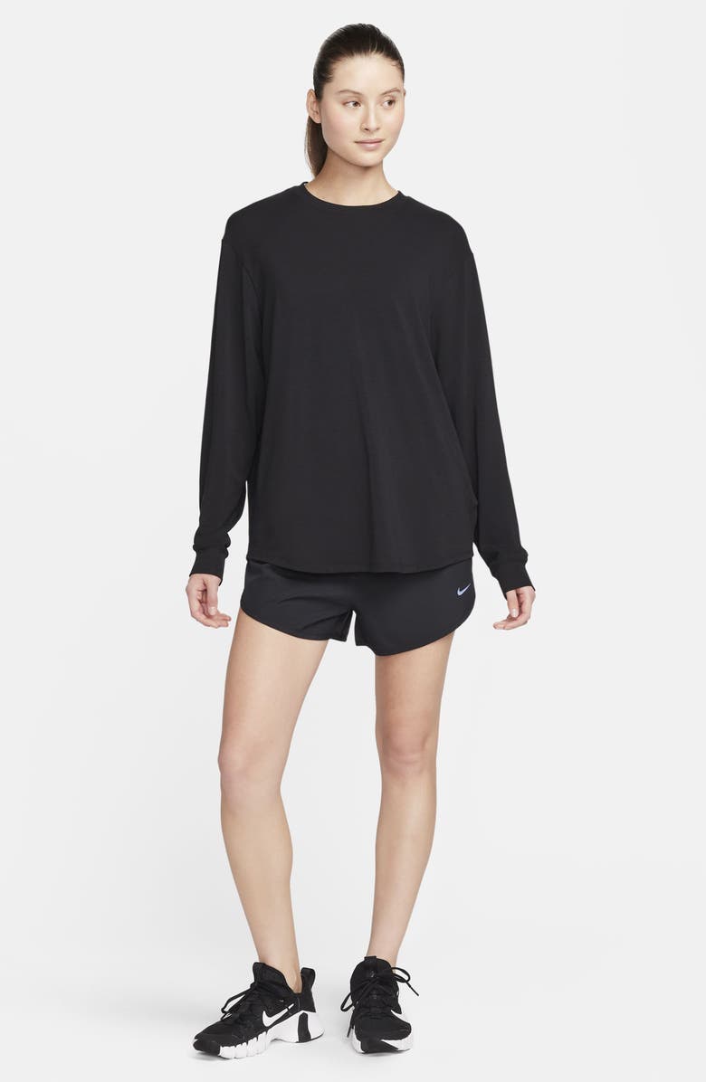 Nike One Relaxed Dri-FIT Top, Alternate, color, 010 010 Black/Black