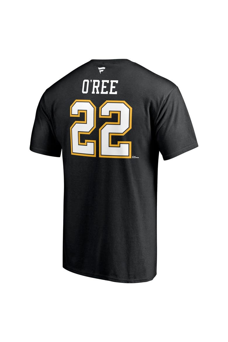 Men's Fanatics Branded Willie O'Ree Black Boston Bruins Authentic Stack Retired Player Name & Number T-Shirt, Alternate, color, Black