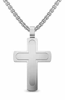 Men's Two Layer Cross Necklace