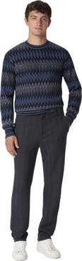 Missoni Crew Neck Sweater With 3d Zigzag Pattern