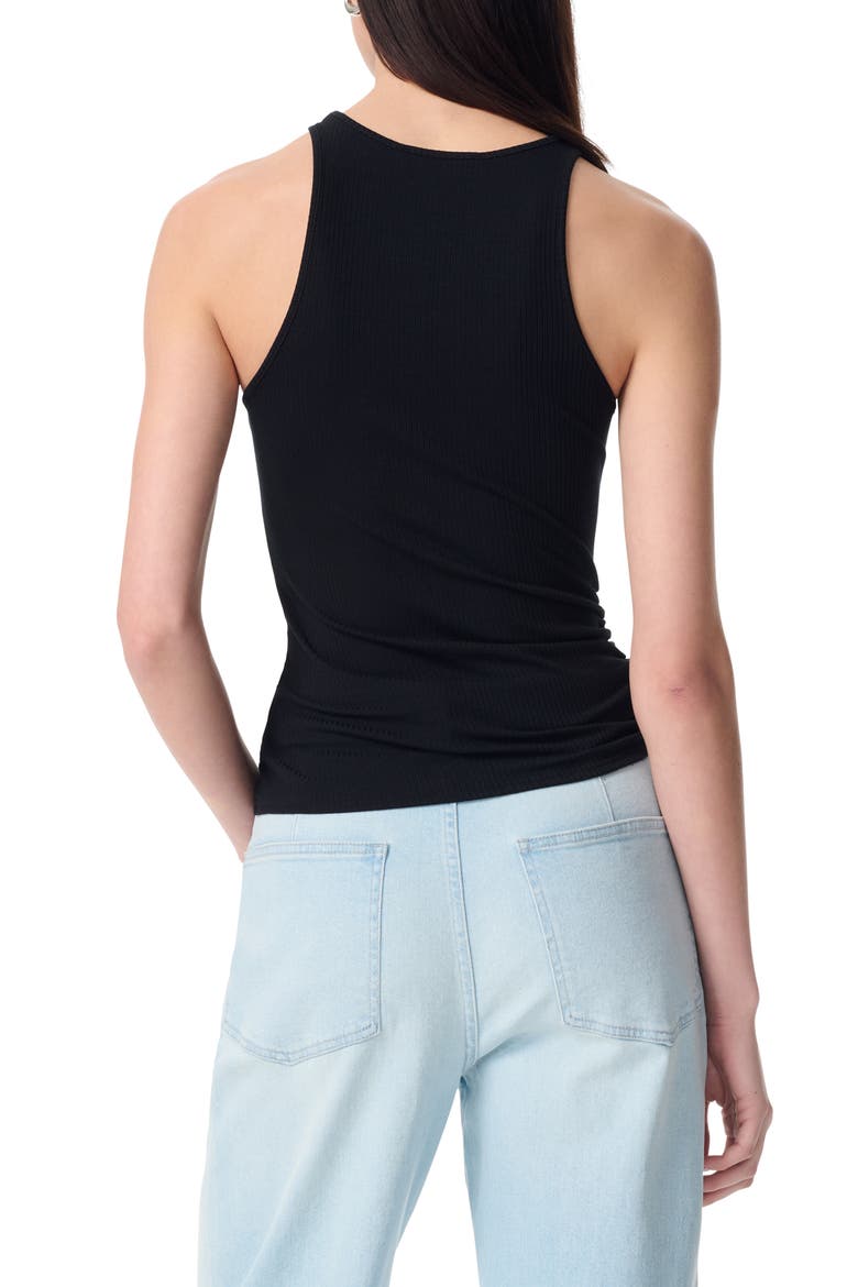 Tiane Racerback Rib Tank, Alternate, color, BLACK