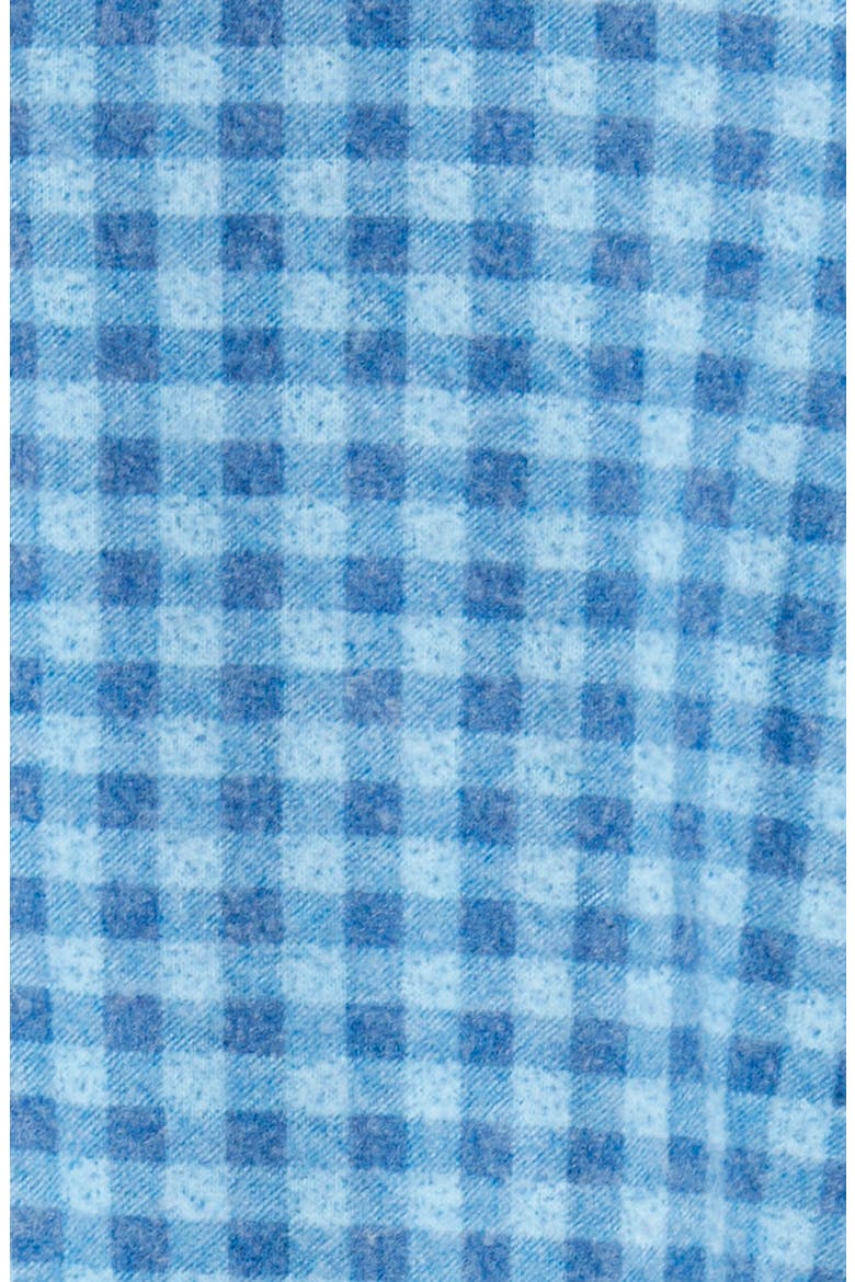Gingham Check Wrinkle Resistant Tech Fleece Button-Up Shirt, Alternate, color, BLUE