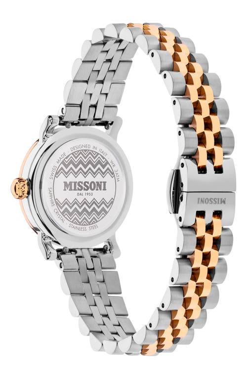 Missoni Mini Monogram Two-tone Bracelet Watch, 28mm In Two Tone