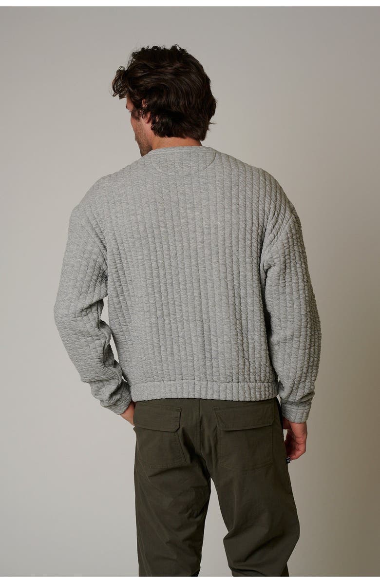 LEISURE LAB Quilt Crewneck Sweater, Alternate, color, 