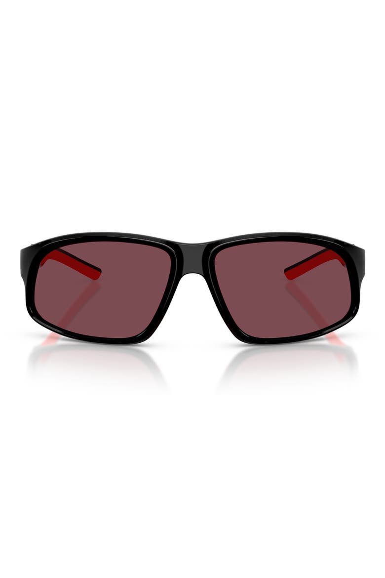 64mm Oversize Irregular Sunglasses, Main, color, BLACK