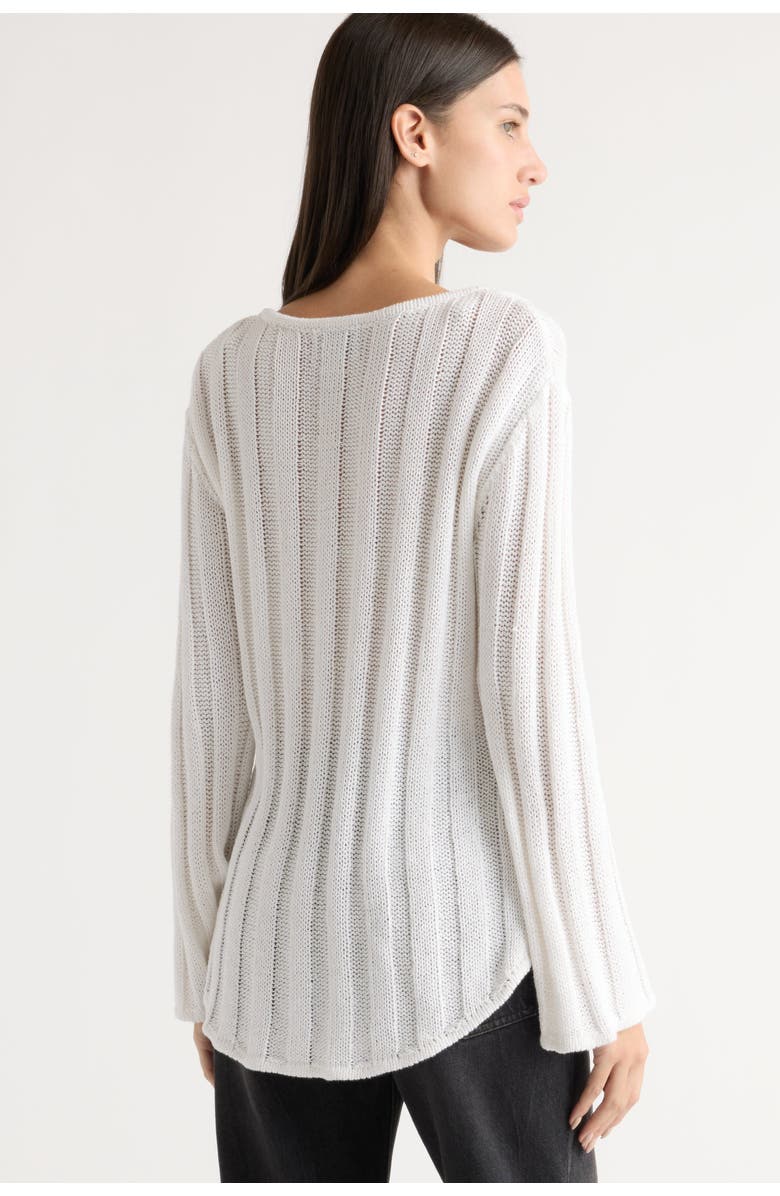 Modern Citizen Leah Ribbed Scoop-Neck Sweater, Alternate, color, White
