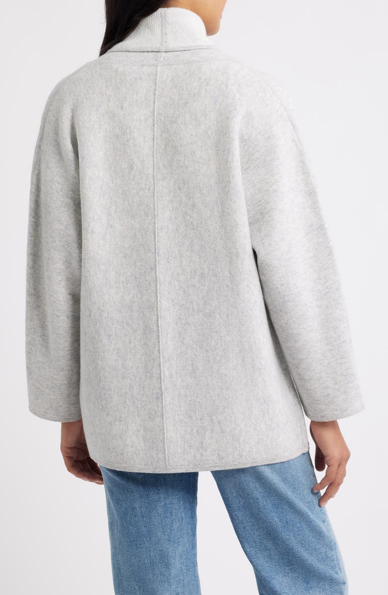 MARGARET O'LEARY Claude Wool & Cashmere Sweater Jacket, Alternate, color, Fog/ Mist