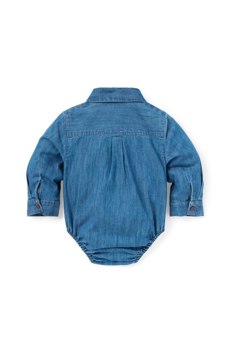 Janie and Jack Baby Chambray Bodysuit, Alternate, color, Blue