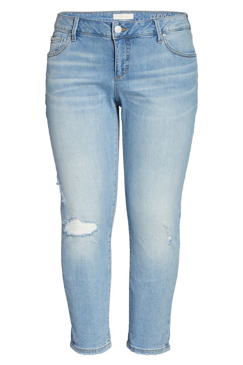 Distressed Crop Boyfriend Jeans, Alternate, color, THEA