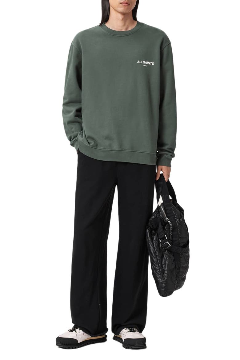Halcyon Oversize Cotton Crewneck Sweatshirt, Alternate, color, GARNET GREEN