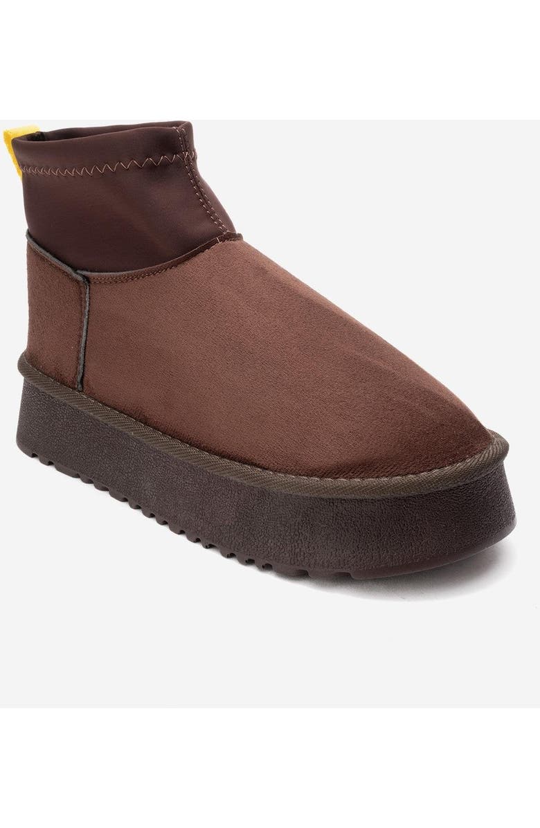 Prologue Shoes Ovar Platform Boot, Main, color, Brown Suede