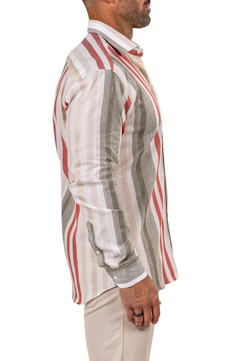 Fibonacci Marthy Contemporary Fit Button-Up Shirt, Alternate, color, WHITE/MULTI