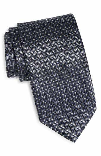 David Donahue Geometric Silk Tie