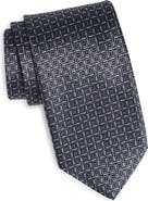 David Donahue Geometric Silk Tie