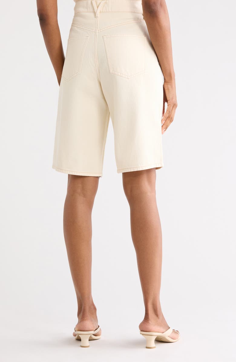 Veronica Beard High Waist Denim Shorts, Alternate, color, Ecru