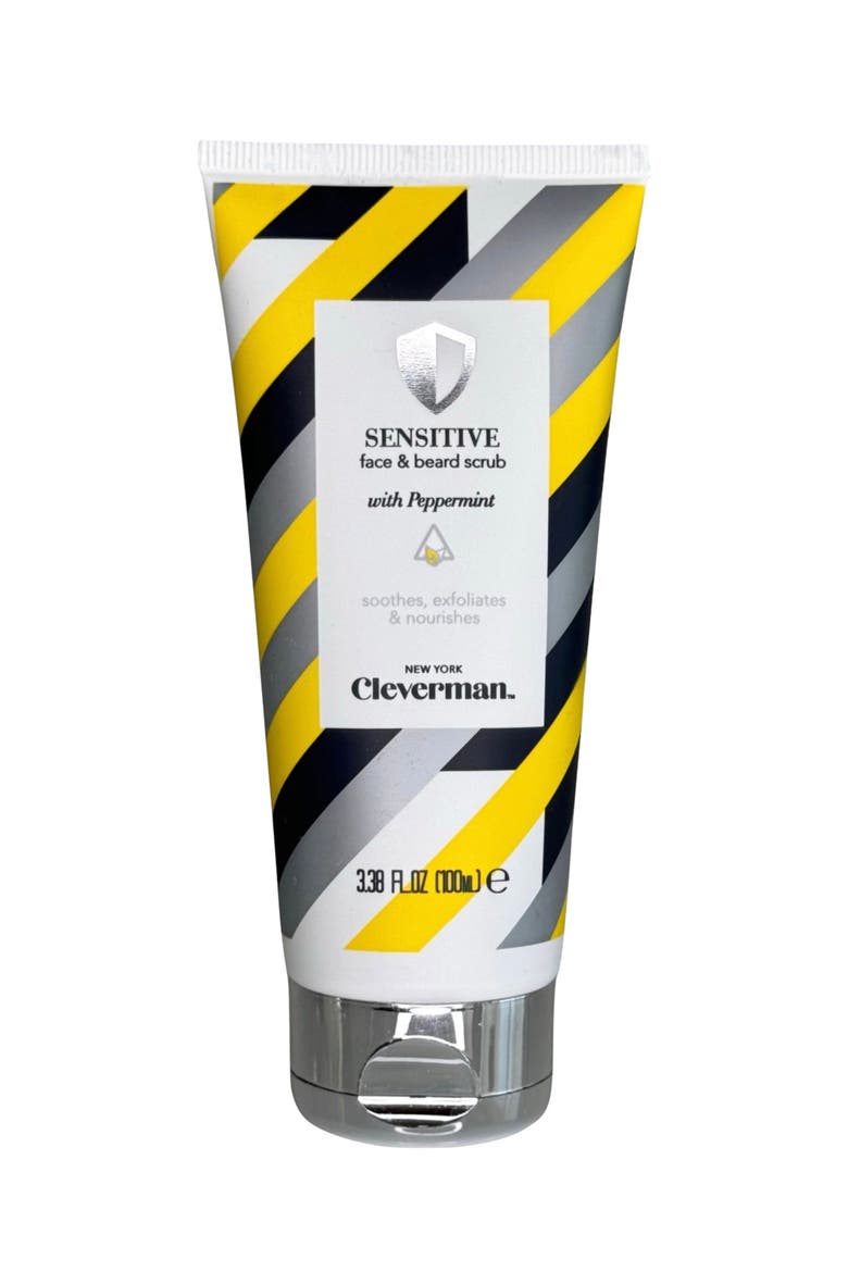 Sensitive Face & Beard Scrub with Peppermint, Main, color, n/a