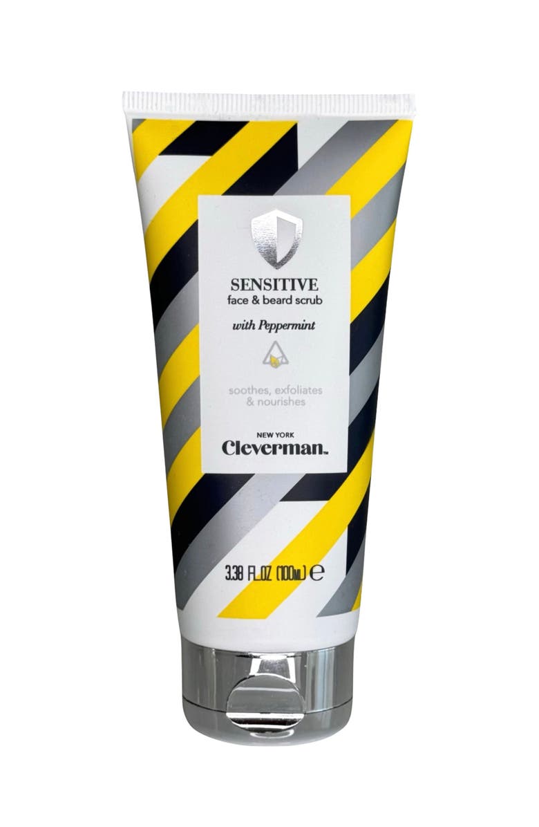 Cleverman Sensitive Face & Beard Scrub with Peppermint, Main, color, N/A
