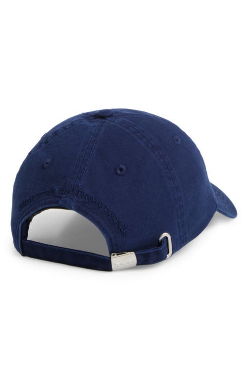 Ganni Canvas Cap In Blue