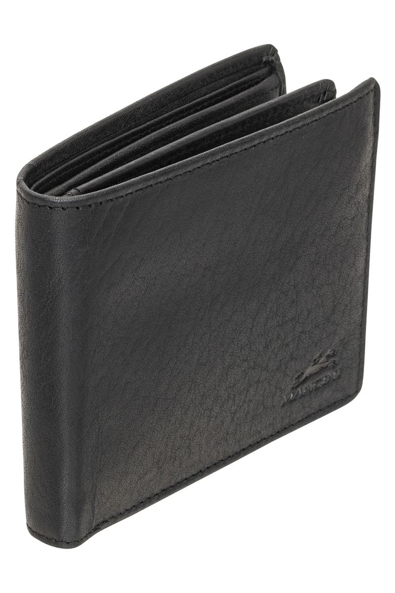 Buffalo RFID Center Wing Wallet with Coin Pocket, Alternate, color, BLACK