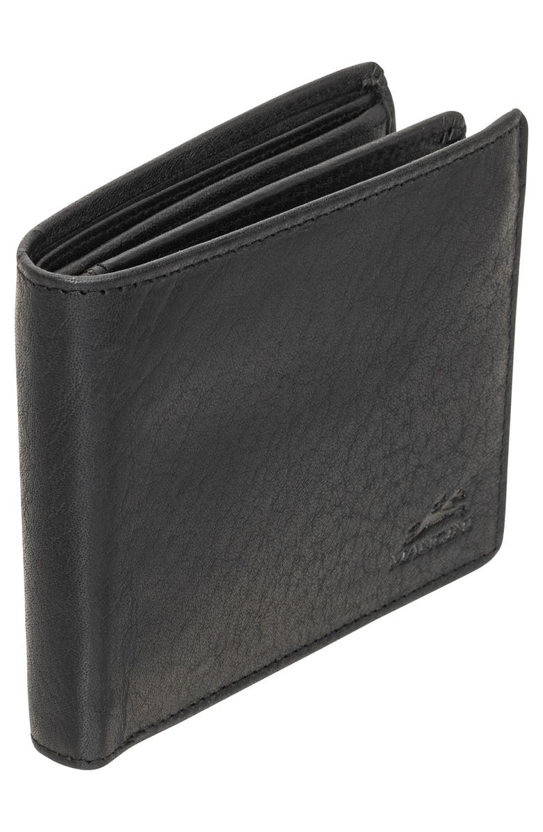 Mancini Buffalo RFID Center Wing Wallet with Coin Pocket, Alternate, color, Black