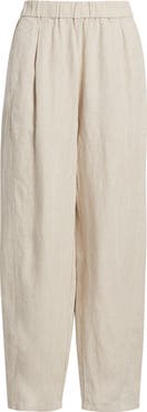 Eileen Fisher Organic Linen Ankle Lantern Pants