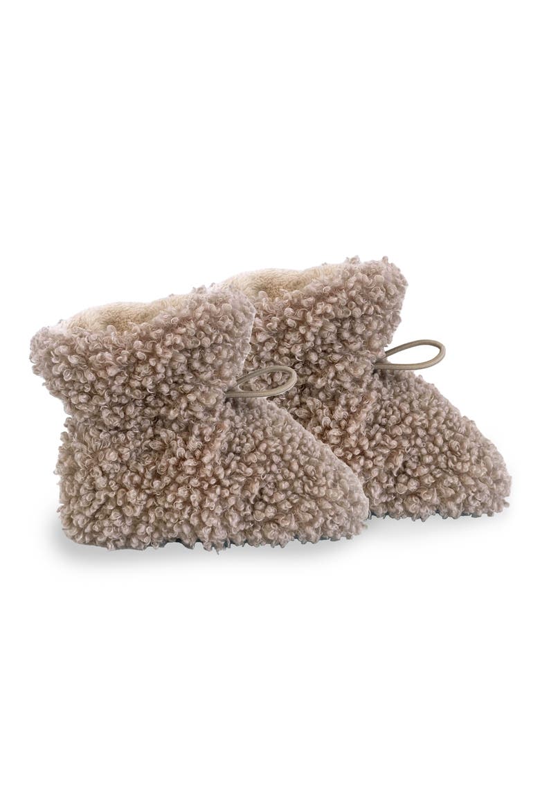 Teddy Drawstring Bootie, Main, color, OATMEAL