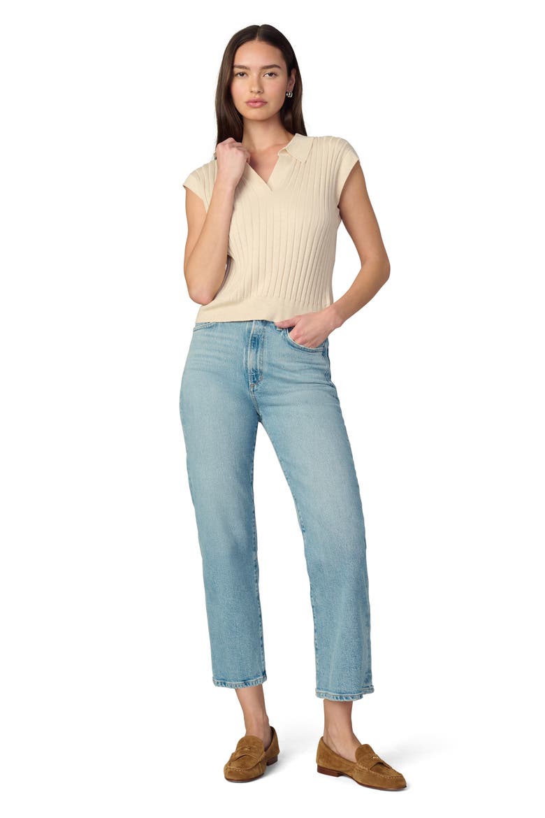 The Margot High Waist Ankle Relaxed Straight Leg Jeans, Alternate, color, PAZAZZ