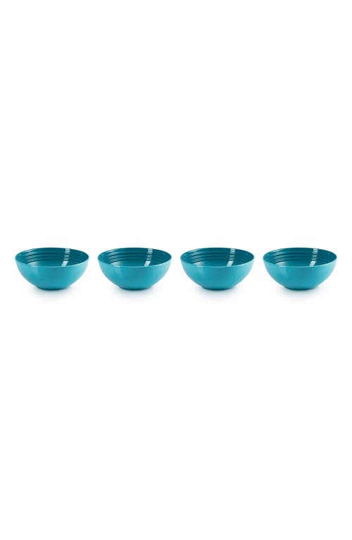 Le Creuset Vancouver Set Of 4 Soup Bowls In Caribbean