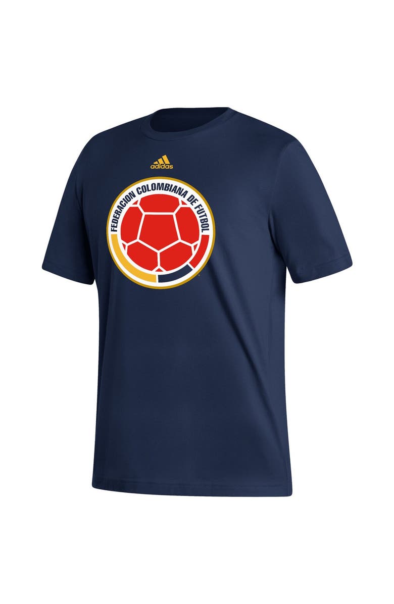 adidas Men's adidas Navy Colombia National Team Vertical Back T-Shirt, Alternate, color,