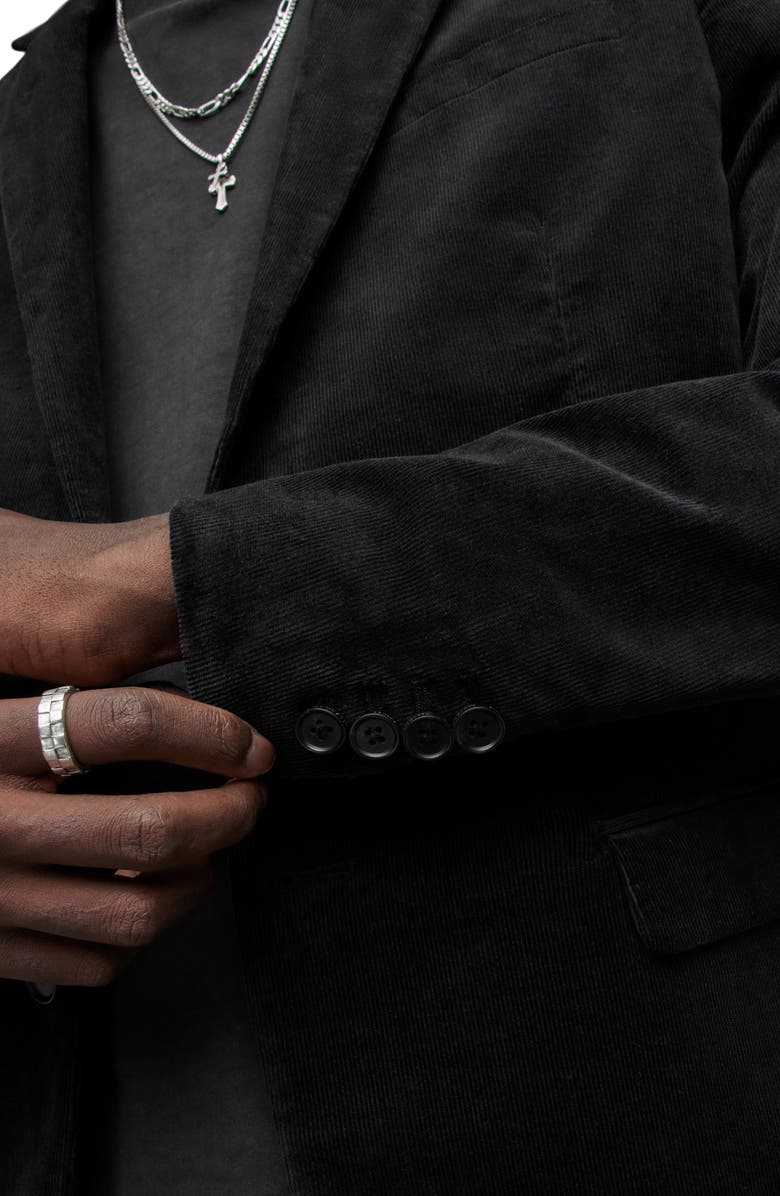 AllSaints Kiels Stretch Cotton Blend Velvet Blazer, Alternate, color,