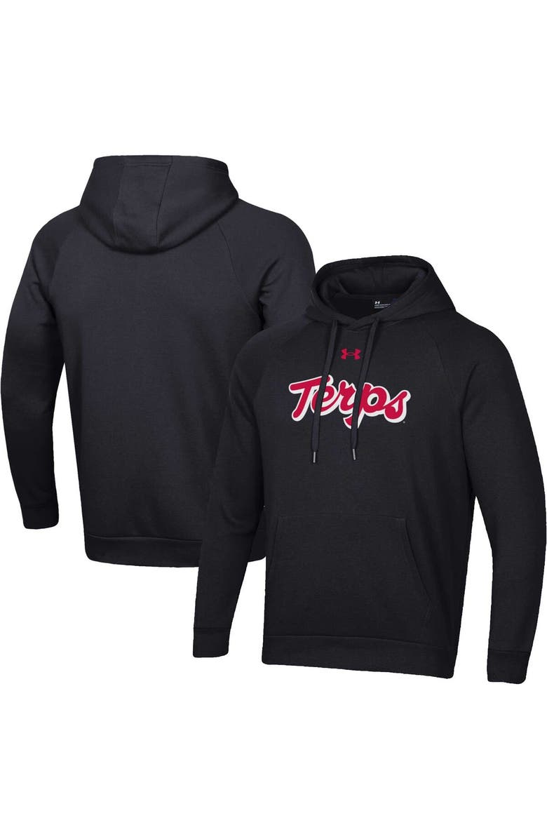 Under Armour Men's Under Armour Black Maryland Terrapins Script All Day Raglan Pullover Hoodie, Main, color, 