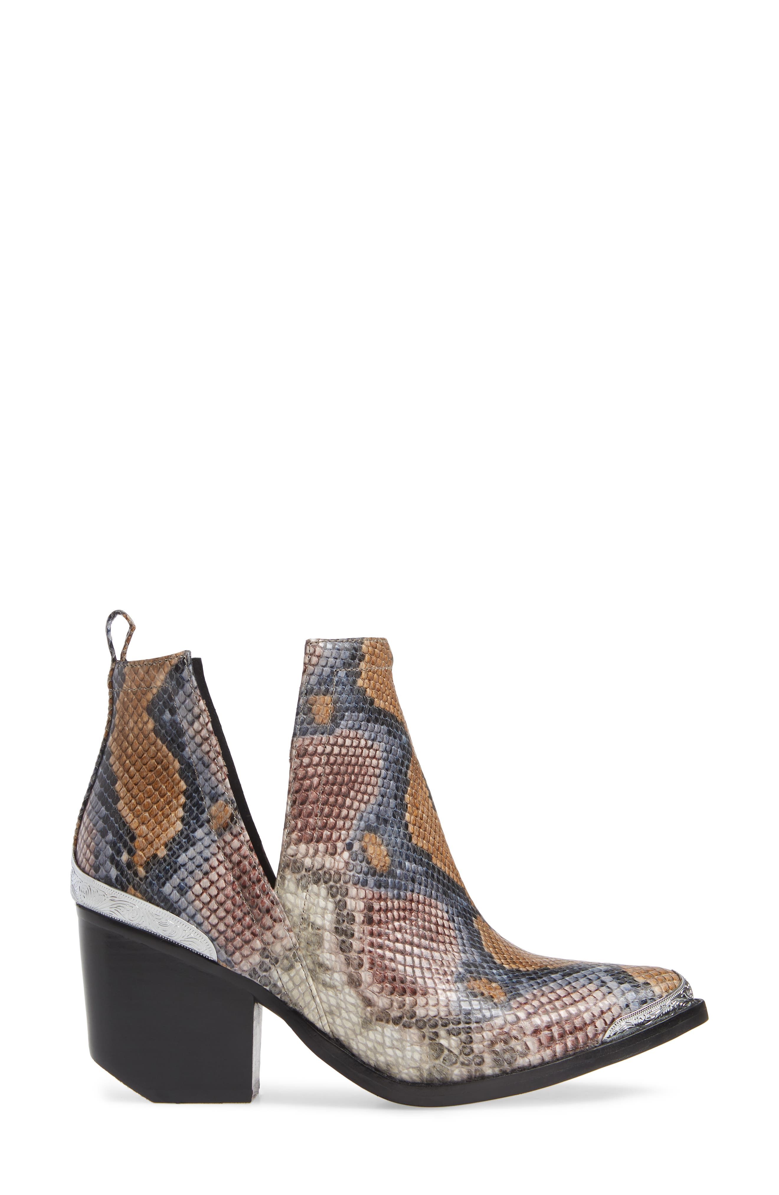 Cromwell Cutout Western Boot, Alternate, color, GREY/ WINE SNAKE PRINT LEATHER