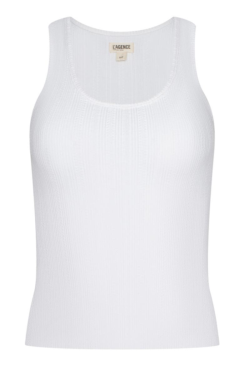 Adria Scoop Neck Organic Cotton Tank, Alternate, color, ANTIQUE WHITE