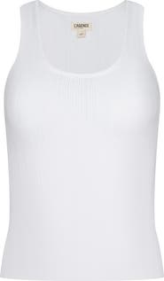 L'AGENCE Adria Scoop Neck Organic Cotton Tank