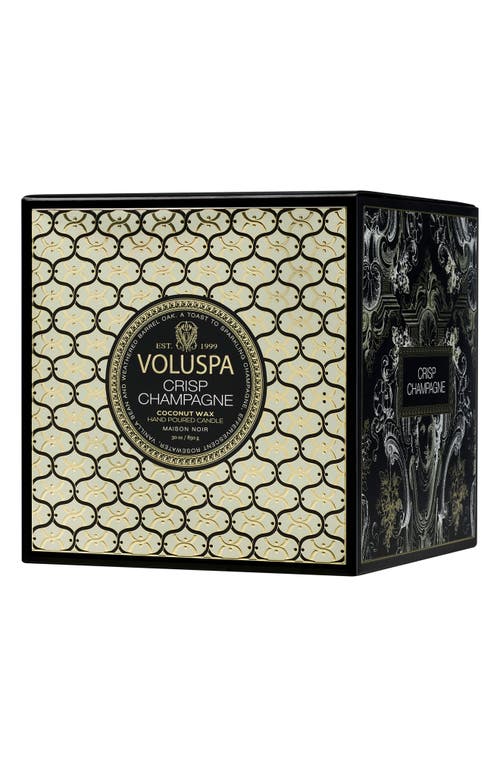 Voluspa Crisp Champagne Boxed Luxe Candle In Black