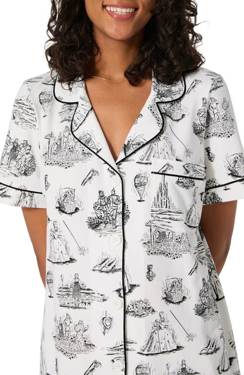 Bedhead Pajamas X Wizard Of Oz© Stretch Organic Cotton Short Pajamas In White