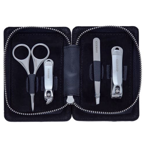 Breed Sabre 4 Piece Surgical Steel Groom Kit In Black