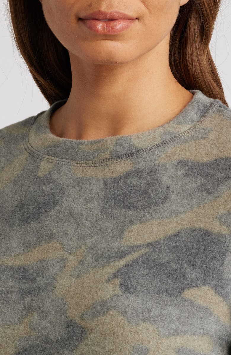 Loveappella Camo Print Brushed Long Sleeve Top, Alternate, color,