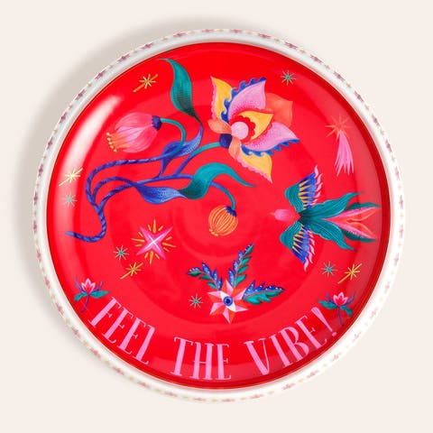 Shekou Porcelain Decorative Tray 10X10X1 In