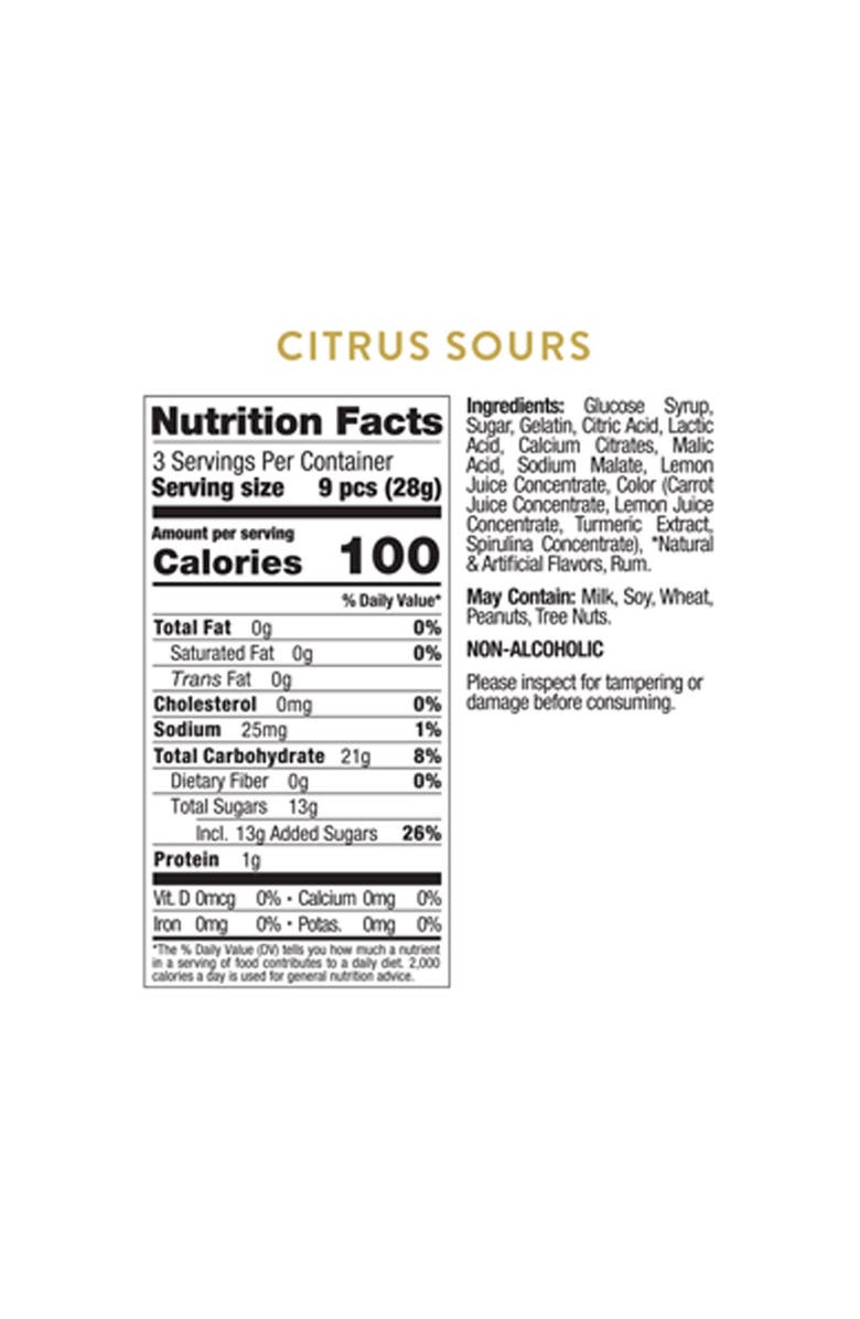 sugarfina Lunar New Year Set of 4 Citrus Sours Candy Cubes, Alternate, color, 