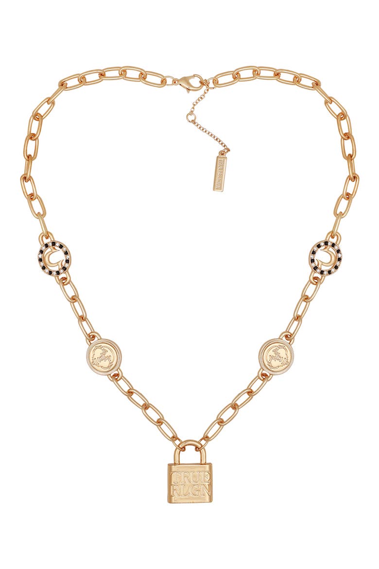 LOGO NK TR LOCK, Main, color, GOLDTONE