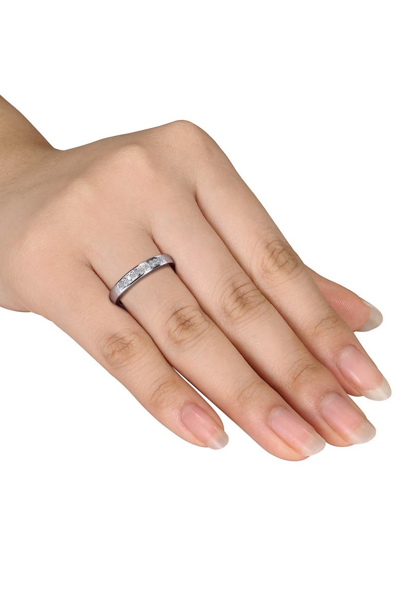 Sterling Silver Diamond Band - 0.10 ctw, Alternate, color, SILVER