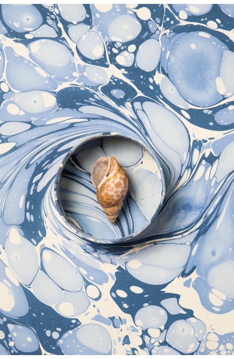 Inner Child Nesting Hand-Marbled Oval Desk Tray Set, Alternate, color, Ocean Wave