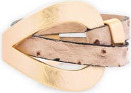 SAACHI Gold Accent Leather Wrap Bracelet