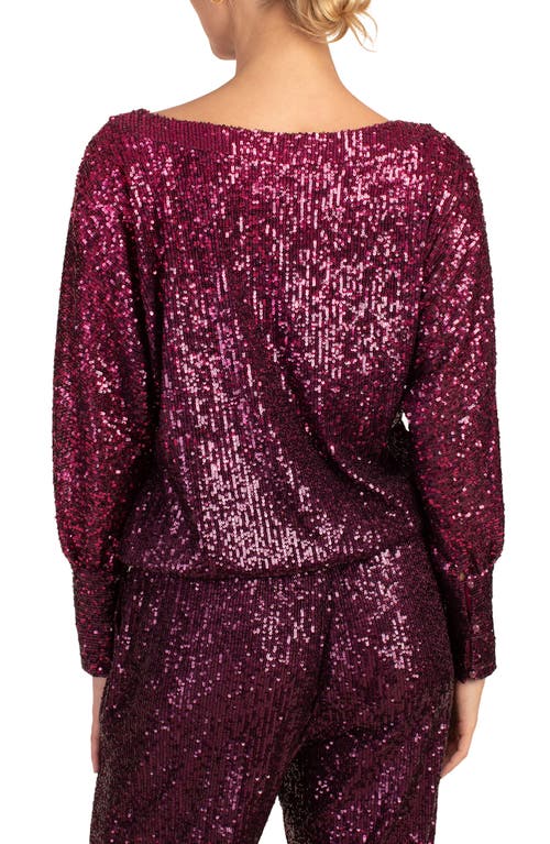 Trina Turk Sequin Top In Red