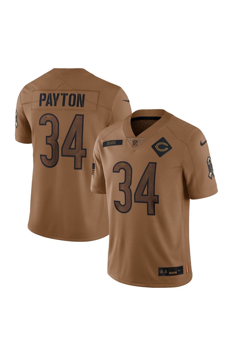 Nike Men's Nike Walter Payton Brown Chicago Bears 2023 Salute To Service Retired Player Limited Jersey, Main, color, 
