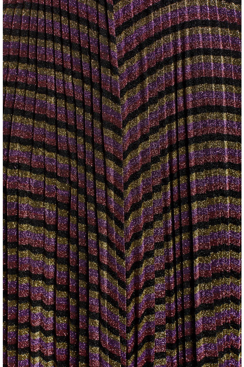 Sparkle Stripe Pleated Skirt, Alternate, color, MULTICOLOUR