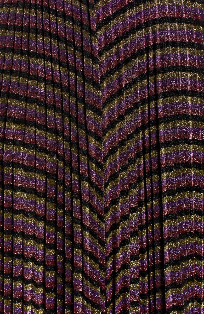 Whistles Sparkle Stripe Pleated Skirt, Alternate, color, 